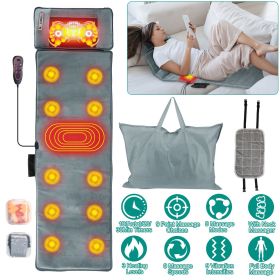 Full Body Massage Mat with Neck Kneading Massager - 10 Targeted Points + 3-Level Lumbar Heating, 9 Vibration Modes/9 Speeds