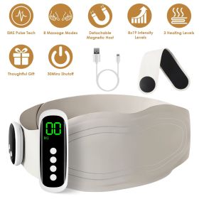 EMS Lower Back Massager Heating Pad Cordless Heating Pad for Back Belly Waist with Remote Magnetic Host 8 Modes 19 Intensity Levels 3 Heating Lev