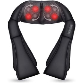 Shiatsu Neck and Shoulder Massager with Heat - 3D Kneeling Deep Tissue Electric Back Massage Roller