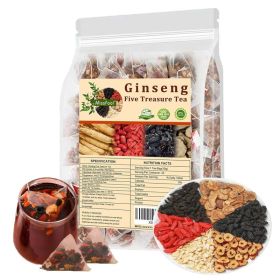 25bags Kidney Tea Formula Ginseng Five Treasure TeaCombination Scented Tea Eight Treasure Tea RedDate Wolfberry Tea Men's Tea Health TeaMulberry (Option: 25bags)