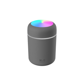 1pc Mini Air Humidifier 300ml; USB Desktop Humidifier; Ultrasonic Aromatherapy Essential Oil Diffuser; Ultra Quiet; Suitable For Car; Bedroom; Of (Color: Grey)