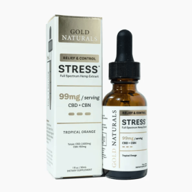 Stress Relief Tincture – Full-Spectrum Hemp Extract with CBD, CBN & CBG - Fast-Acting Natural Calm & Relaxation (Strength: Heavy, size: 30 ML)